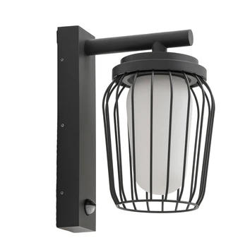 Lucande applique d'extérieur Chandan, 30cm, anthracite, détecteur