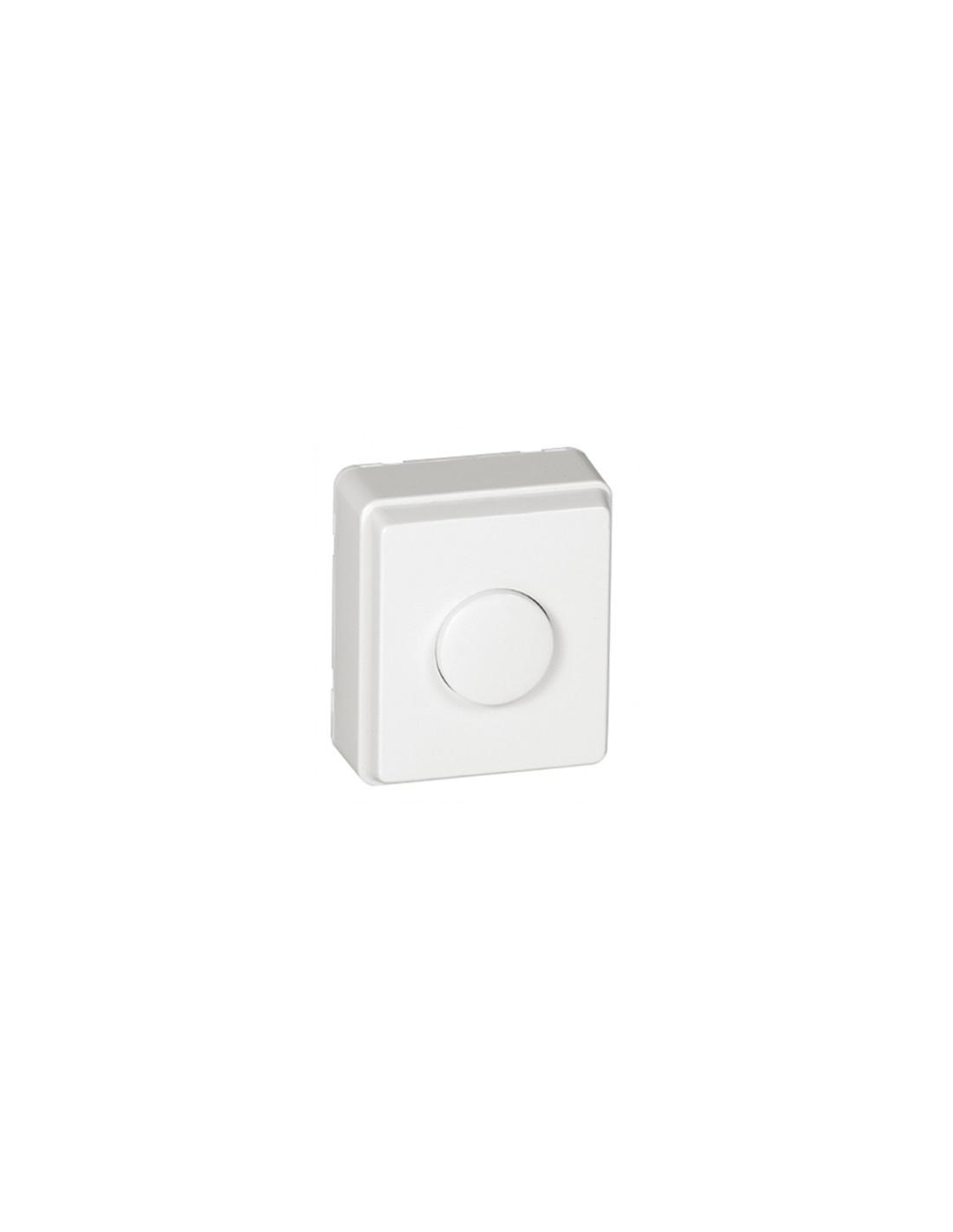 Poussoir Lumineux Blanc en saillie