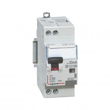 Interrupteur différentiel 40A type F 30mA bipolaire  2 modules Bornes alignées  LEGRAND 410859