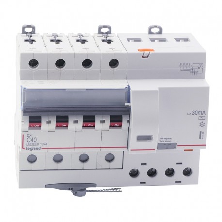 Disjoncteur différentiel 4P C40 6/10k AC 30mA - LEGRAND 411190