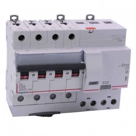 Disjoncteur différentiel 4P C40 6/10k AC 30mA - LEGRAND 411190