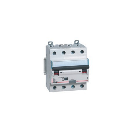 Disjoncteur différentiel 4P C10 6/10k AC 300mA - LEGRAND 411204