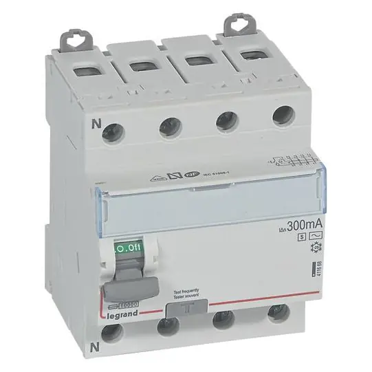 Interrupteur différentiel DX³  4P 40A AC-S 300MA - 411668