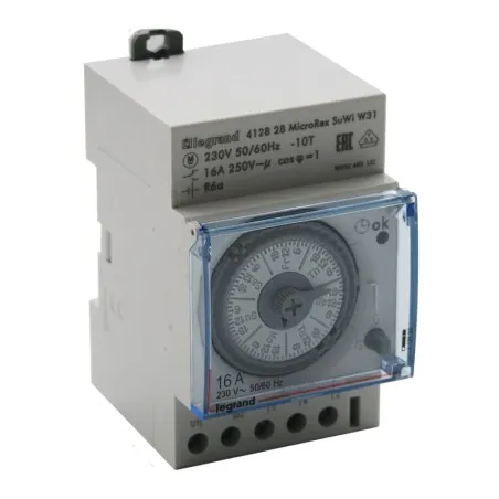Interrupteur horaire analogique 3M 1 sortie 16A - LEGRAND 412828