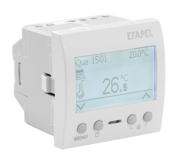 Chronothermostat Multifonctionnel 2 Modules - QUADRO 45 EFAPEL 45235 SAL