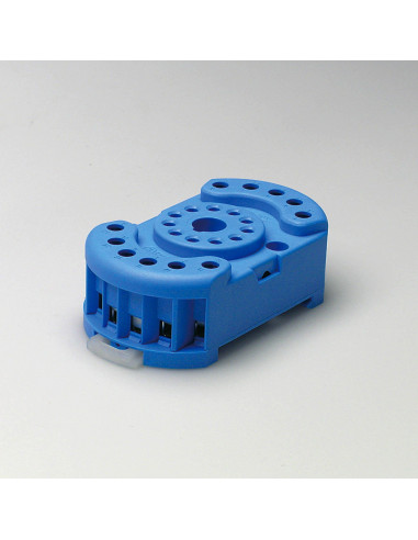 Support 10A 250V pour séries 6013 bleu étrier métal à cage FINDER 9023SMA