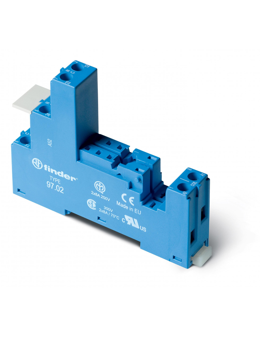 upport avec bornes à cage - 8A - 250V - pour série 4652 - 9702SPA - Finder
