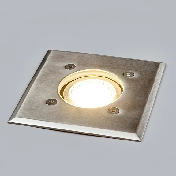 Lindby Luminaire encastré dans le sol Insa, 11x11cm, GU10, IP67