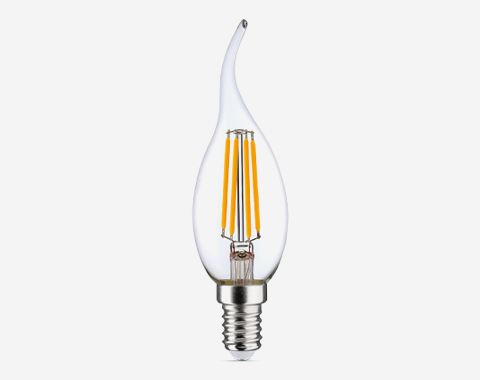 Lampe bougie soufflage Filament LED E14 4W
