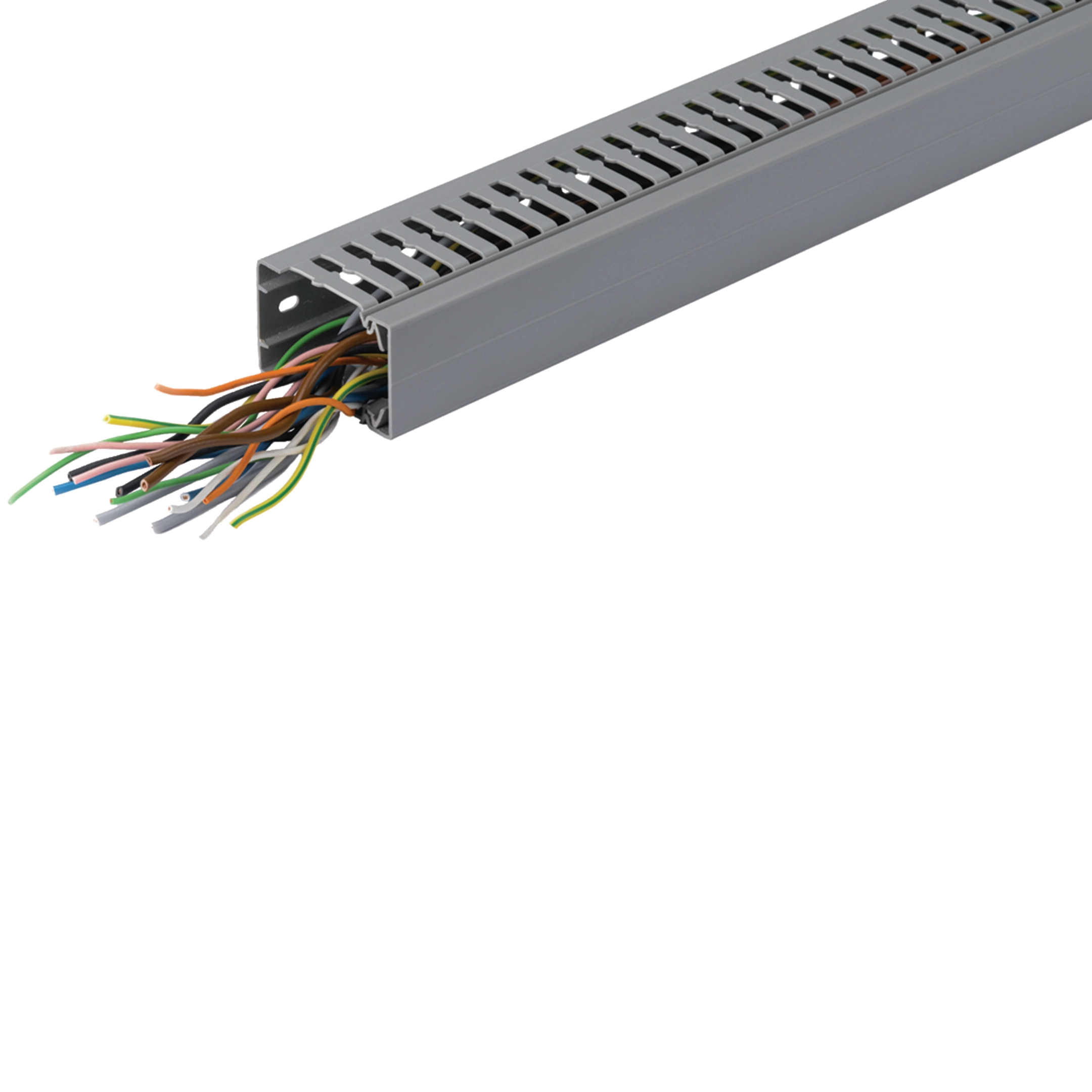 Goulotte de câblage BA7A 25x40mm PVC gris pierre HAGER BA7A25040