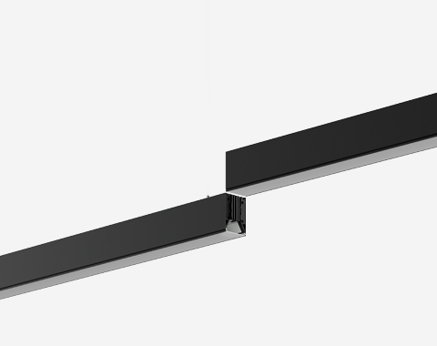 Luminaire suspendu LYNX EVO 600mm 18W opale noir