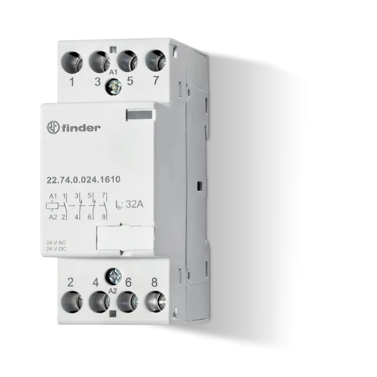 CONTACTEUR MODULAIRE 4NO 32A 230V AC/DC FINDER 227402301310