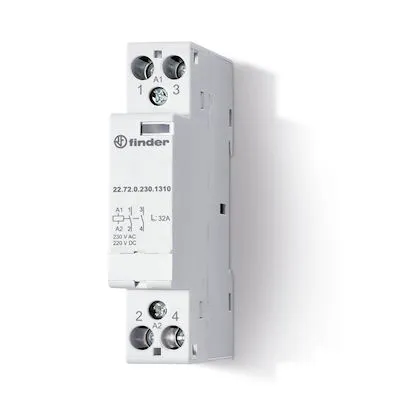 CONTACTEUR MODULAIRE 2NO 32A 230V AC/DC FINDER 227202301310