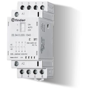 TYPE 22.34 CONTACTEUR MODULAIRE 25A FINDER