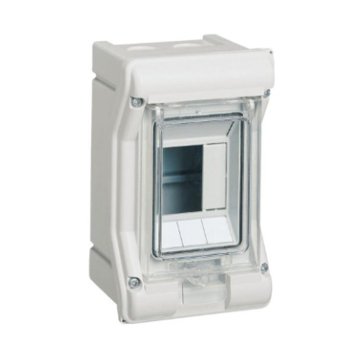 Coffret étanche Vector - IP65 - 1 rangée - 3+1 modules HAGER VE103F