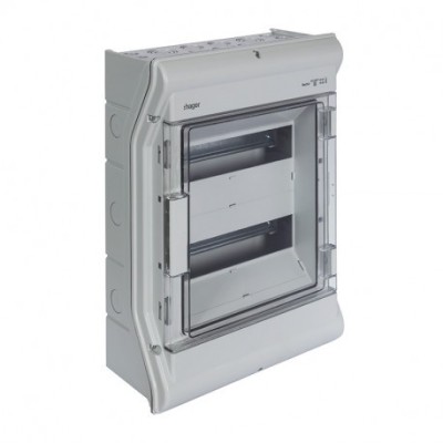 Coffret étanche Vector - IP65 - 2 rangées - 36 modules - Gris HAGER VE218F
