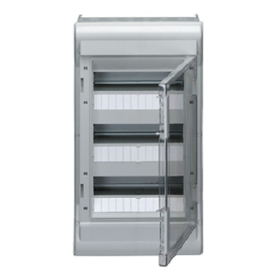 Coffret étanche Vector - IP65 - 3 rangées - 36 modules - Gris