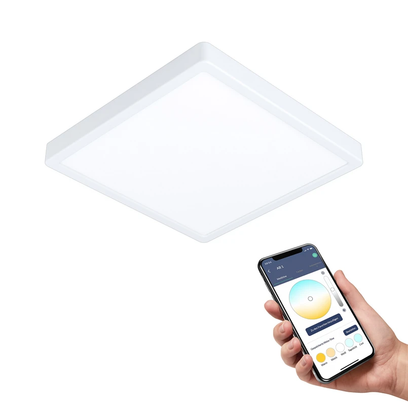 EGLO connect Fueva-Z Plafonnier 28x28cm blanc