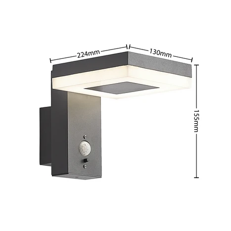 Lindby Laira applique d'extérieur solaire 15.5cm 2