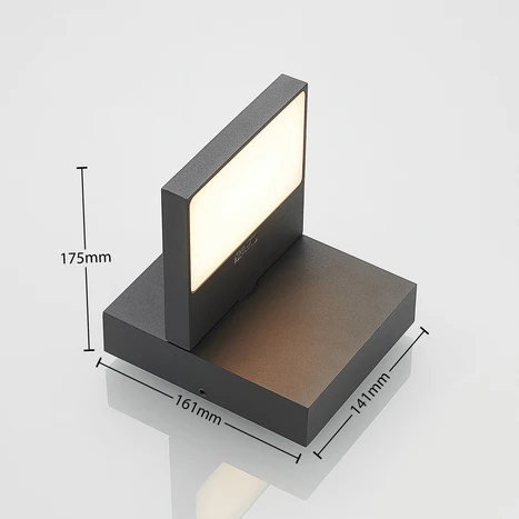 Lucande applique d'extérieur LED Ferdinand, anthracite, haut-parleur 2