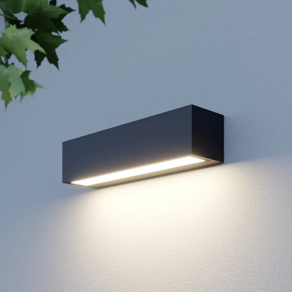 Lucande applique murale LED Lengo, 25cm, anthracite, down, 3000K