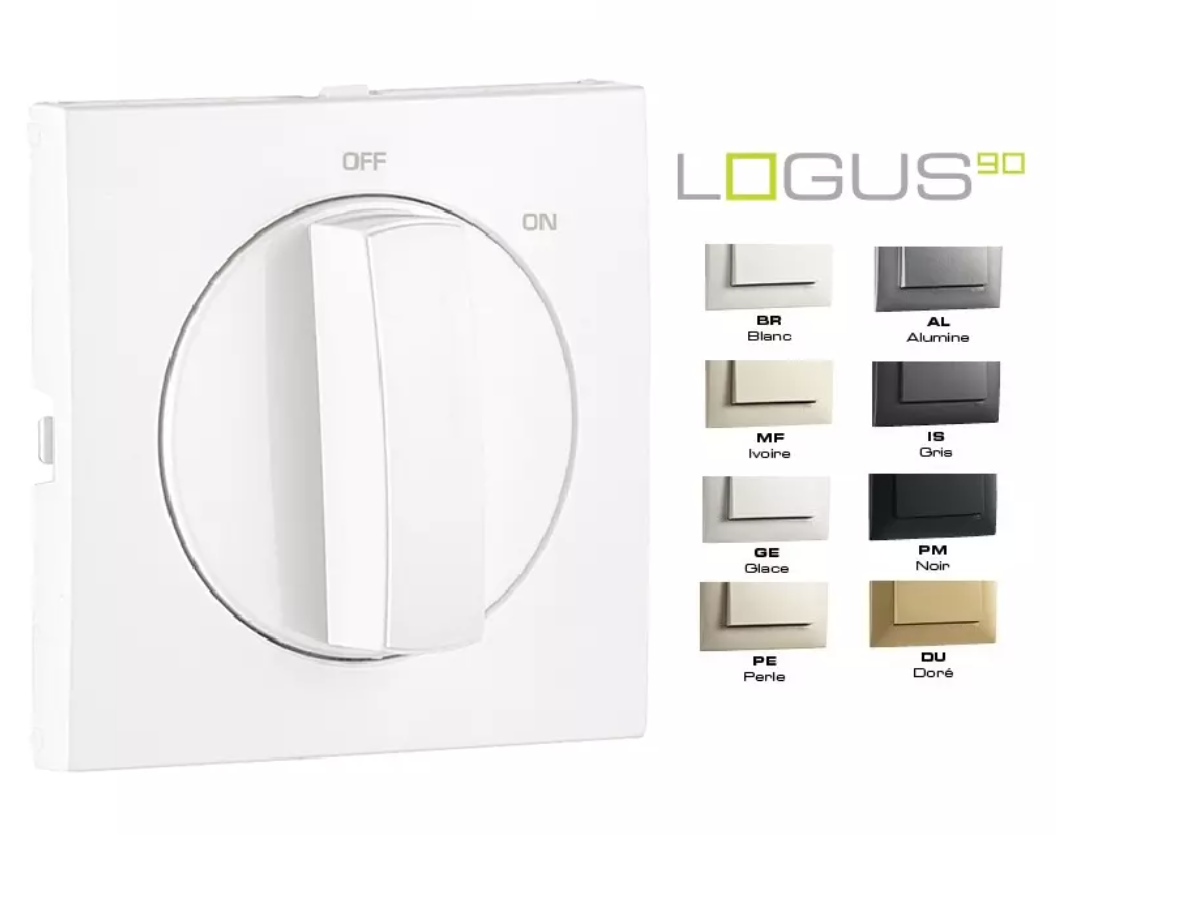 Enjoliveur pour Interrupteur Rotatif ON/OFF Logus90 EFAPEL 90762 TAL 2