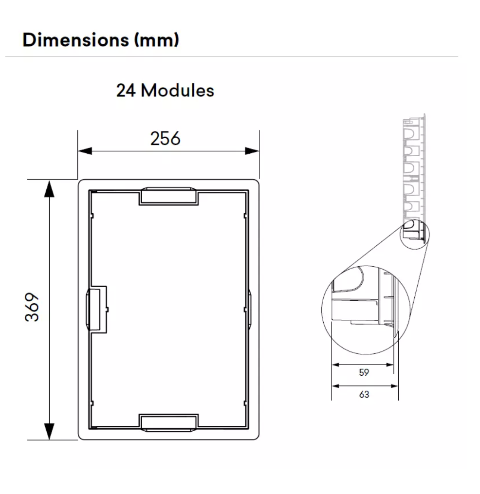 Boite de sol 24 Modules - Anthracite EFAPEL 83012 CAT 2