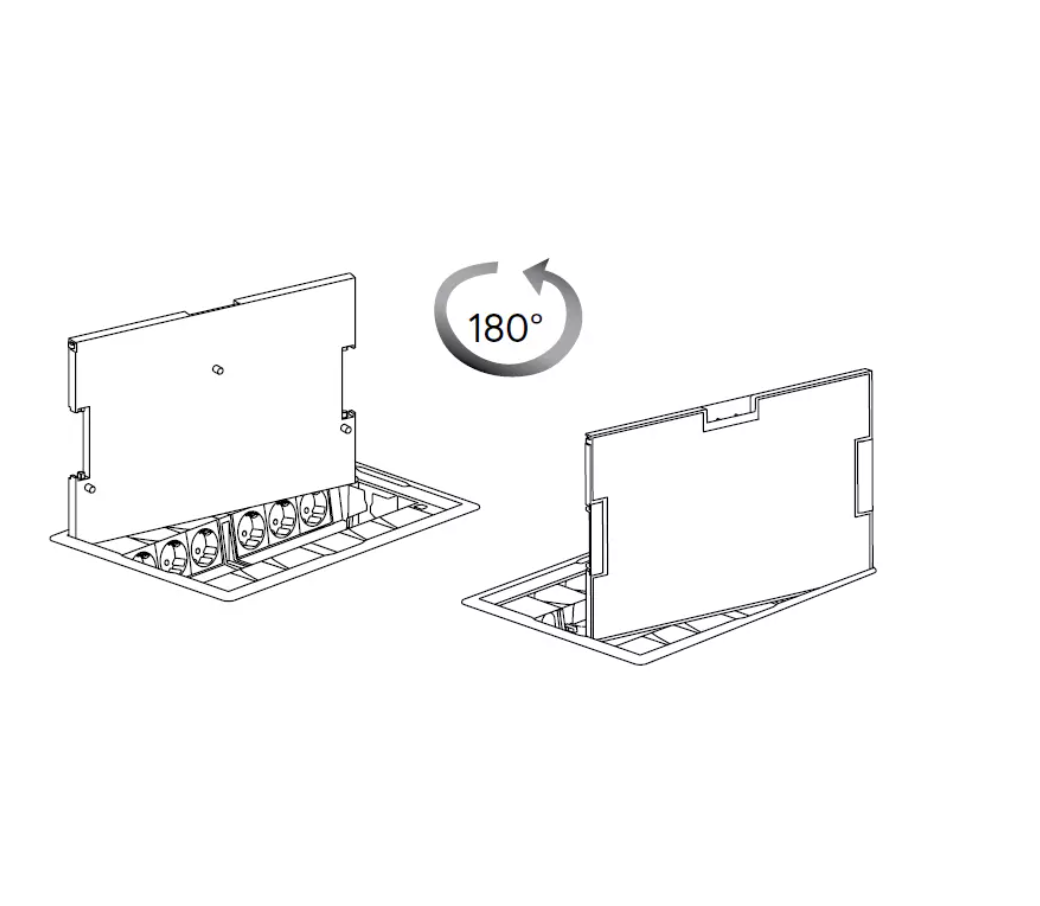 Boite de sol 24 Modules - Anthracite EFAPEL 83012 CAT 3