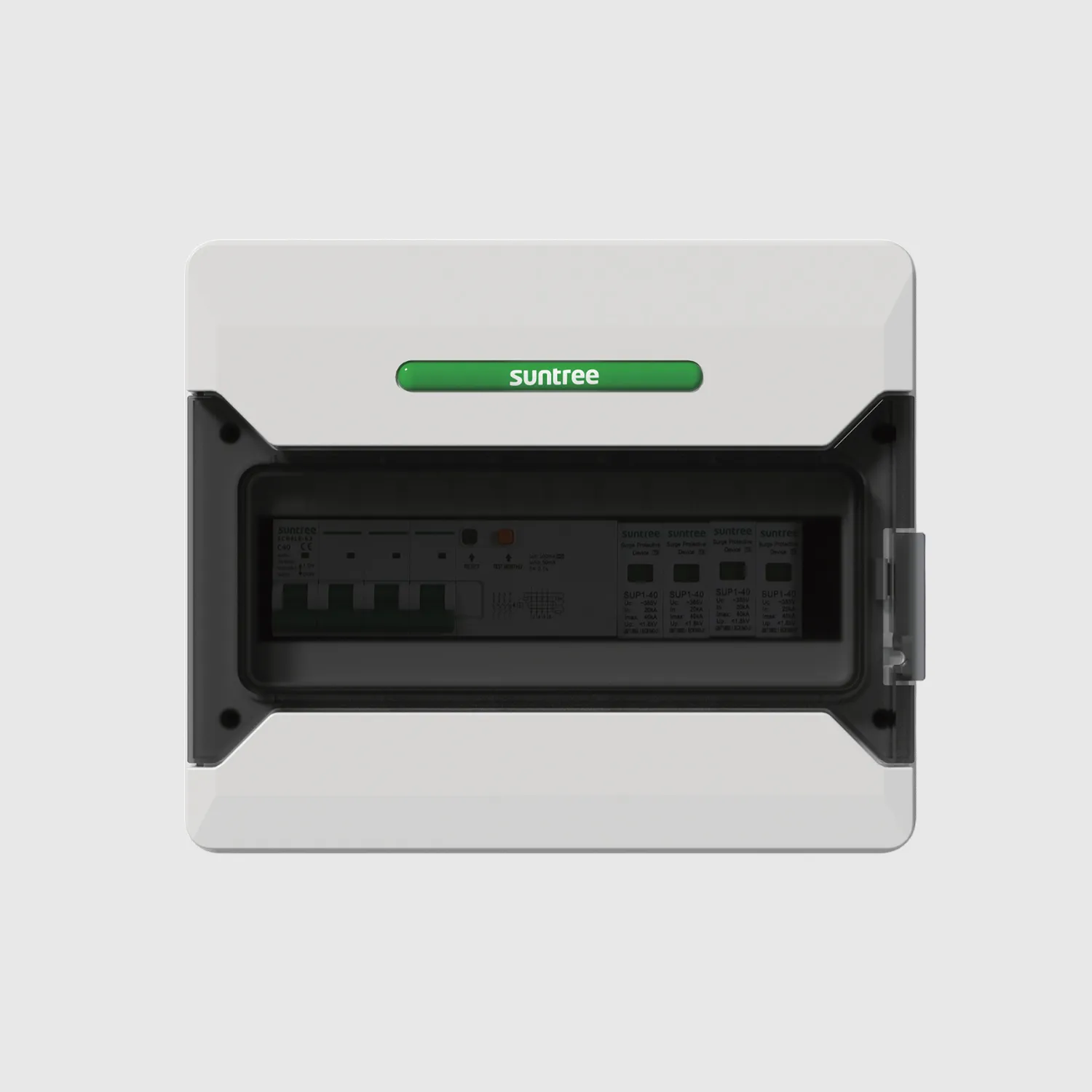 Panneau électrique pré-assemblé pour chargeur monophasé.