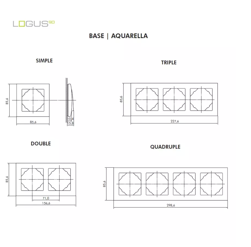 Miroir blanc simple LOGUS 90 EFAPEL 90910 TBR  3