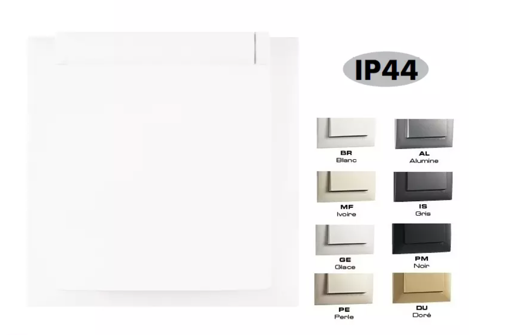 Miroir étanche IP44, blanc EFAPEL 90961 TBR