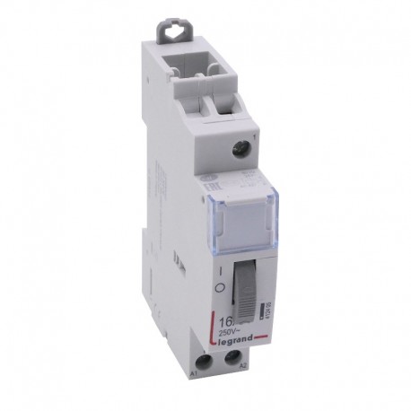 Télérupteur CX³ standard avec bornes à vis 1P 16A 250V~ contact 1F - tension commande 24V~ - 1 module Legrand 412405
