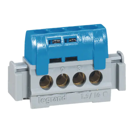 Bornier de répartition isolé IP2X neutre - 4 connexions 