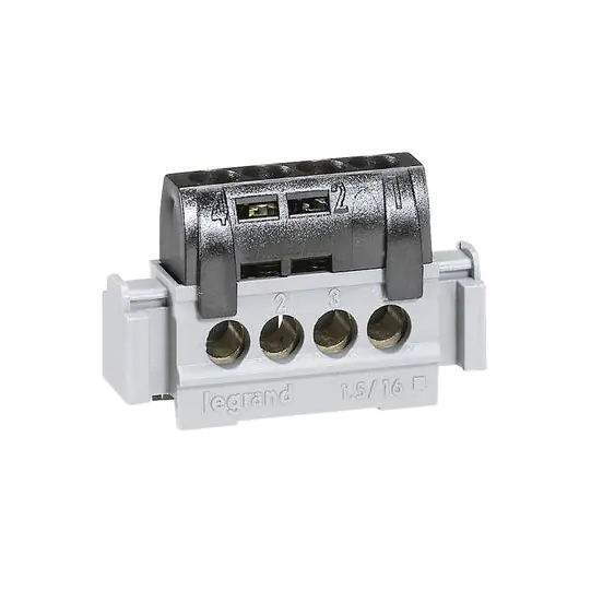 Bornier de répartition isolé IP2X phase - 4 connexions 