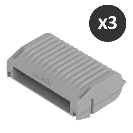 3 Gelbox Dérivation pour conducteurs - Sans bornes de raccordement - Taille 3 - Gris