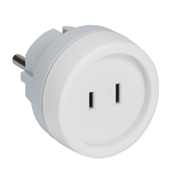 Adaptateur 2P 6A 230V pour fiche standard américain sur prise standard français