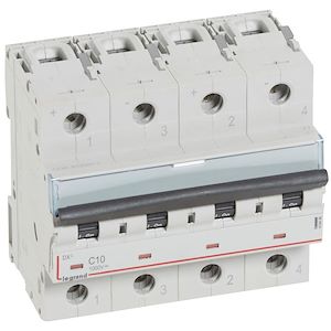 Disjoncteur modulaire courant continu DX³ 1000V= 10A - 6 modules LEGRAND 414446