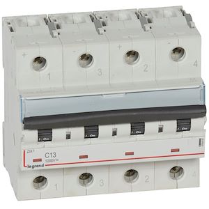 Legrand Disjoncteur modulaire courant continu DX³ 1000V= 13A - 6 modules -414447