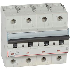 Disjoncteur modulaire courant continu DX³ 1000V= 20A - 6 modules - 414449