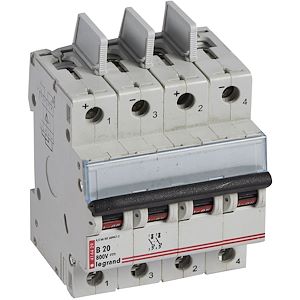 Disjoncteur modulaire courant continu DX³ 800V= 20A - 4 modules - 414429