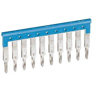 Peigne pour 10 blocs de jonction à vis ou ressort Viking 3 pas 5mm - bleu