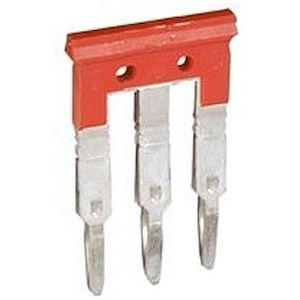 Peigne pour 3 blocs de jonction à vis ou ressort Viking 3 pas 8mm - rouge