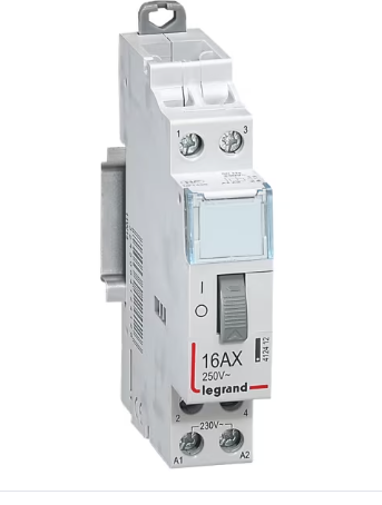 Télérupteur standard à vis 230V~- 2P - 250V~~ - 16A - 2F - 1 module - 412412