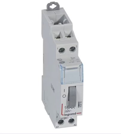 Télérupteur standard à vis 24 V~- 2P - 250V~~ - 16A - 2F - 1 module - 412410