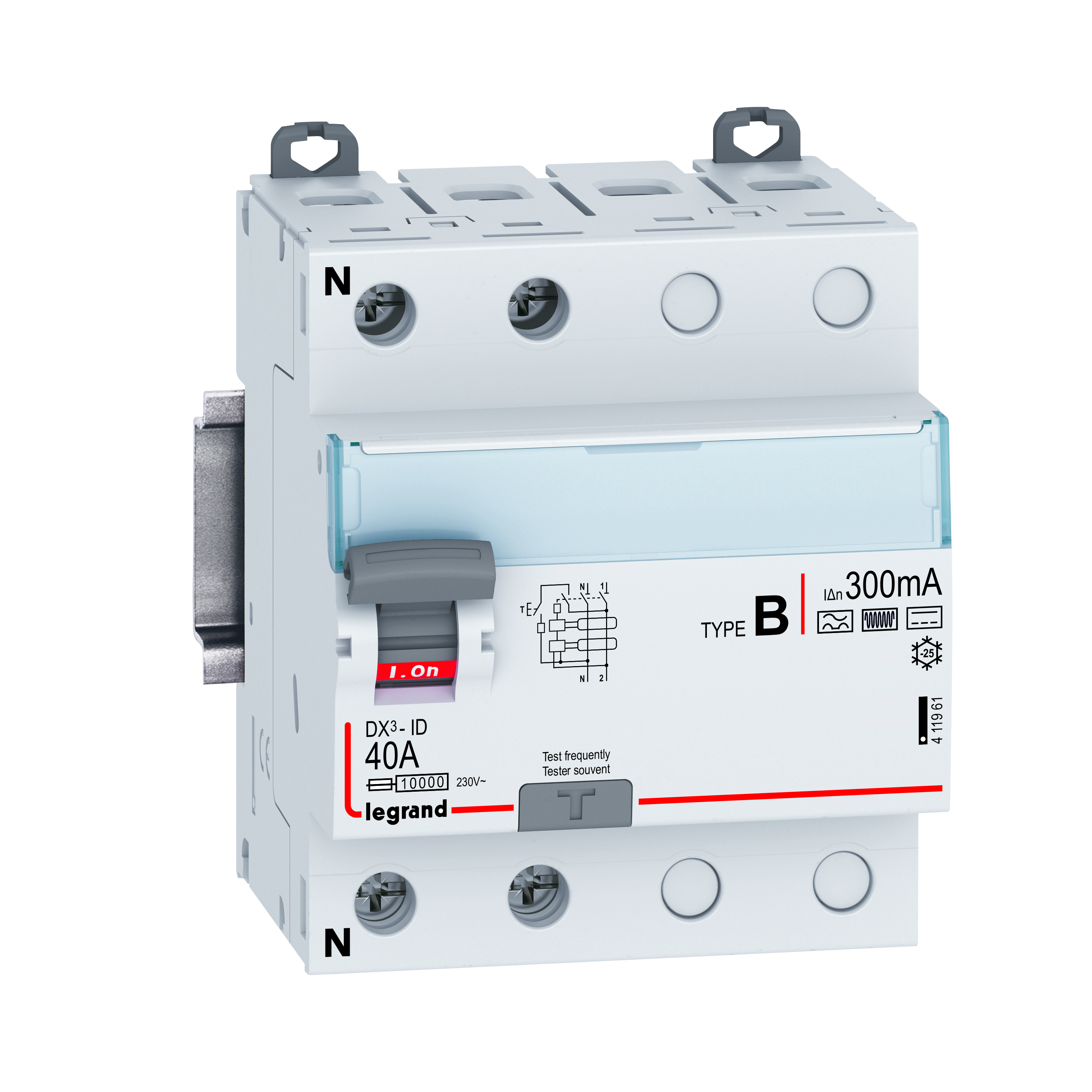 Interrupteur différentiel DX³ 2P 40A B 300MA - 411961