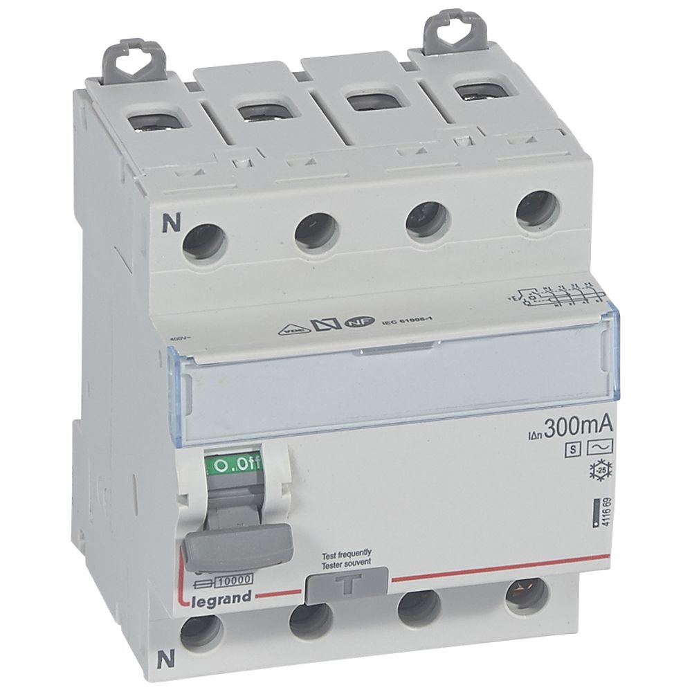 Interrupteur différentiel DX³ 4P 63A AC-S 300MA - 411669