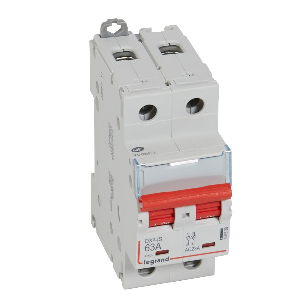  Interrupteur sectionneur à déclenchement 63A  2P DX3 LEGRAND 406528