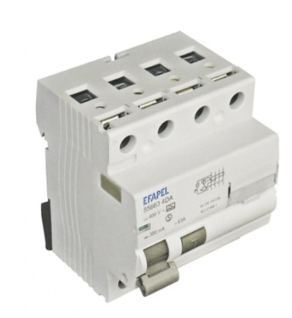 Interruptor Diferencial 4P - 300MA - A - 40A EFAPEL 55640 4DA