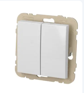 Poussoir + Interrupteur va-et-vient Efapel Logus 90 EFAPEL 21158 (BOÎTE 10) 