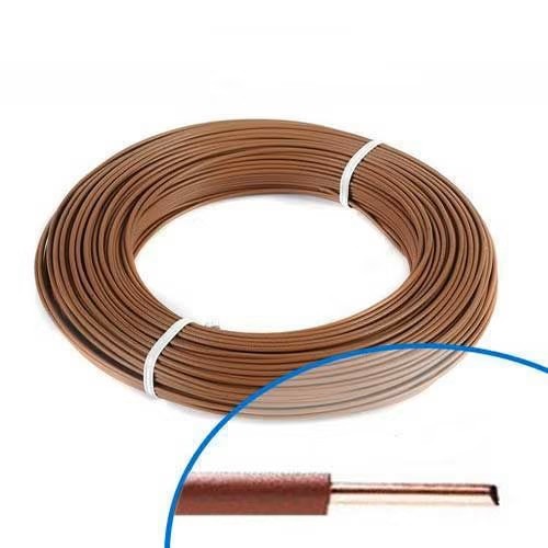 Fil électrique rigide H07VU 1.5² marron - Couronne de 100m